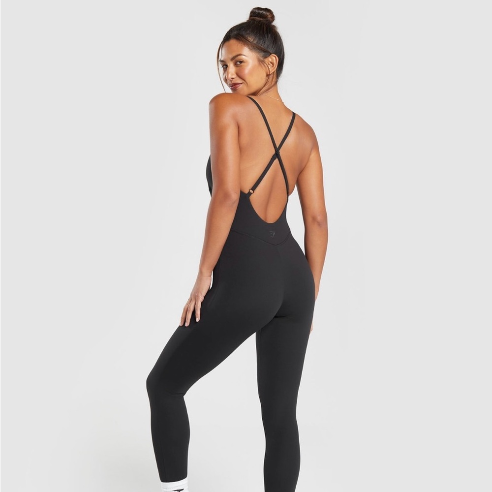 Gymshark Black Strappy Back Jumpsuit